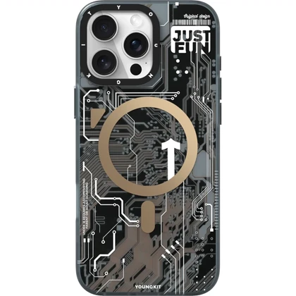 قاب مگ سیف آیفون 16 پرو مکس یانگ کیت YOUNGKIT مدل 024 طرح تکنولوژی