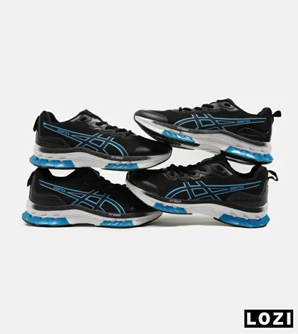 کفش کتانی مردانه مشکی آبی ASICS GORETEX