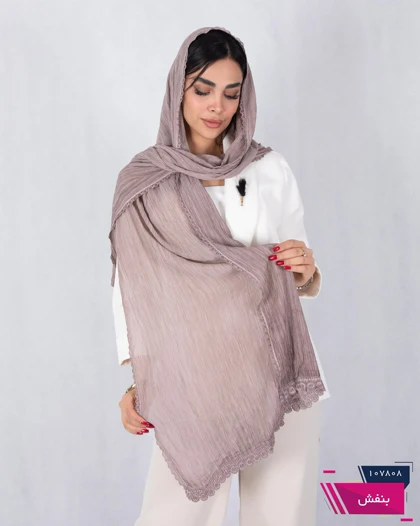 شال پلیسه لبه گیپور