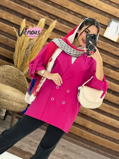 مانتو چهاردکمه آستین سگک