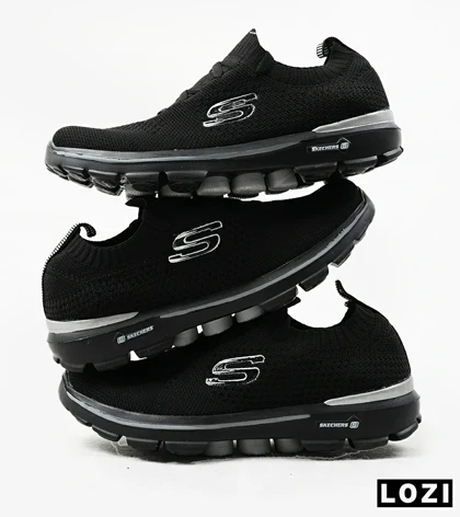 کفش کتانی بزرگ پا مشکی اسکیچرز SKECHERS