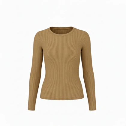 بلوز آستین بلند یقه گرد زنانه مشکی مدل اسلیو