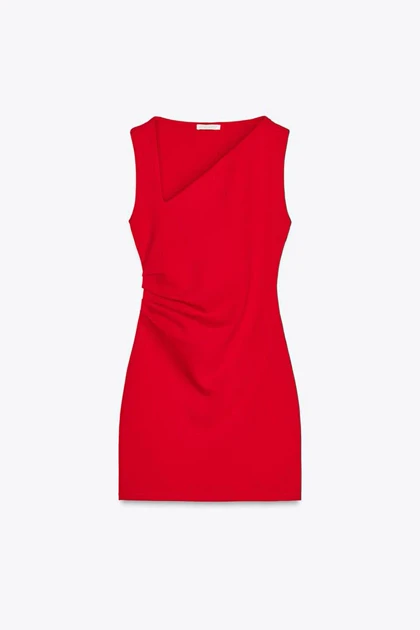 پیراهن میدی یقه کج Zara328