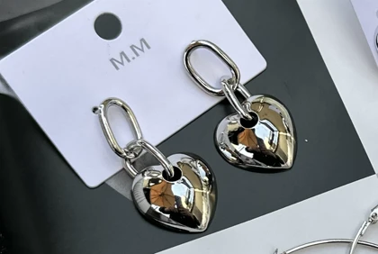 گوشواره استیل نقره ای