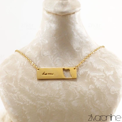 گردنبند زنانه طرح ایران (خانه) 50030