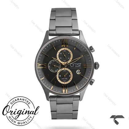 ساعت کرست مردانه 6280-1 صفحه مشکی Crest-10898-G