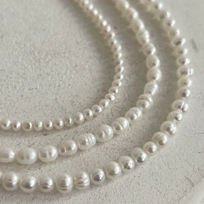 گردنبند و چوکرهای مروارید پرورشی اصل سایز بندی با کیفیت