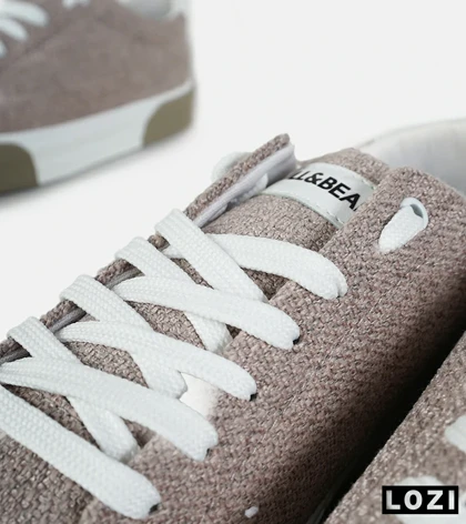 کفش کتانی مردانه قهوه ای سفید PULL & BEAR مدل 7447