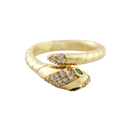 انگشتر زنانه مدل مار نگینی