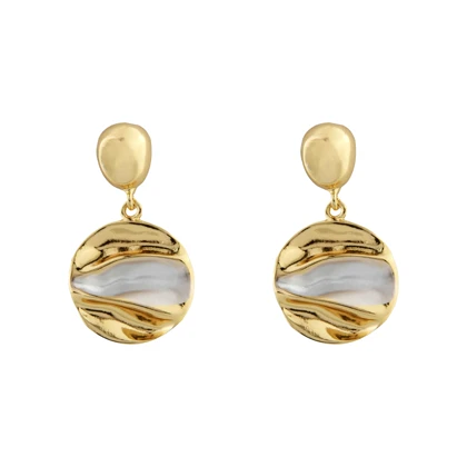 گوشواره زنانه مدل دایره میناکاری