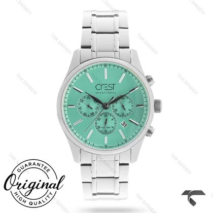 ساعت کرست مردانه 6341-4 فول دیت صفحه تیفانی Crest-11038-G