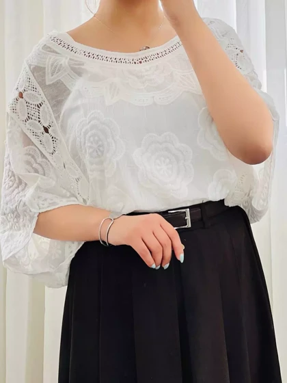 شومیز پانچ 2 رنگ کد5699