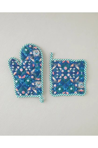 ست آشپزخانه دو تکه English Home مدل Floral Touch - سرمه‌ای