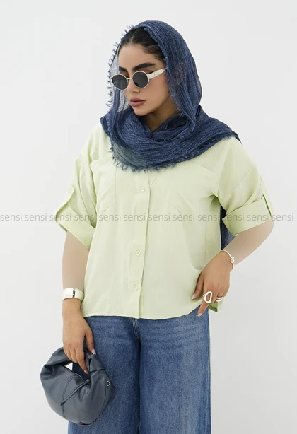 شومیز زنانه یقه هفت پاگن کد1006315