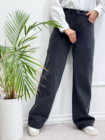 شلوار جین نیم بگ الگا