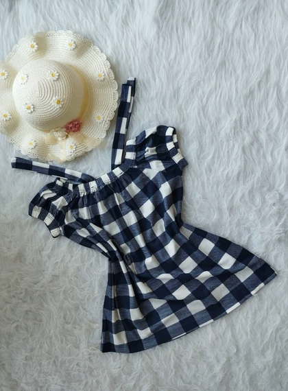 بلوز عروسکی چهارخونه زنانه کد 4030103