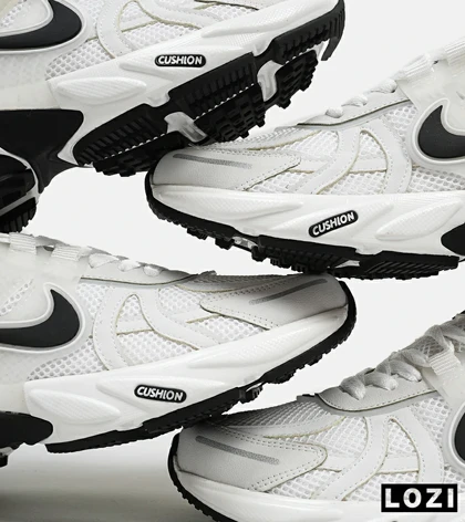 کفش کتانی بزرگ پا سفید مشکی Nike Cushlon V2K مدل 8534