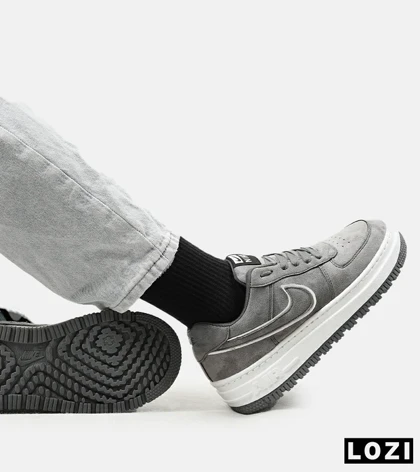 کفش کتانی مردانه طوسی نایک NIKE AIR FORCE مدل 2174