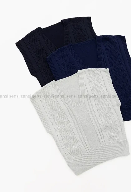 وست بافت طرح لوزی کد1004560