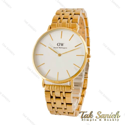 ساعت دنیل ولینگتون مردانه طلایی صفحه سفید DW-5289-G