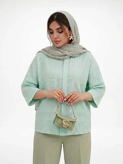 شومیز ینزی راه راه دوجیب