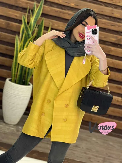 مانتو کتی چهار دکمه کتیبه