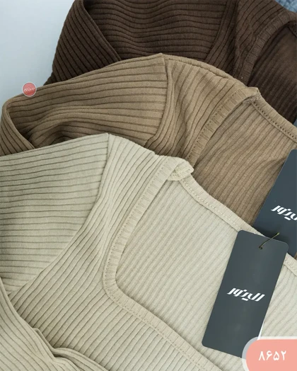 بلوزکراپ یقه خشتی 8652