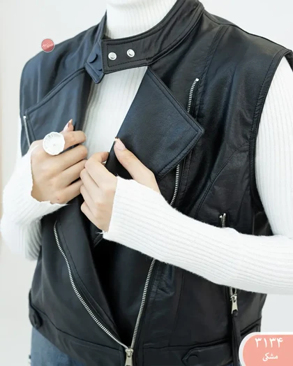 وست چرم زیپ‌دار 3134