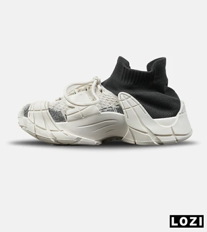 کفش کتانی مردانه مشکی کرم BALENCIAGA مدل 8999