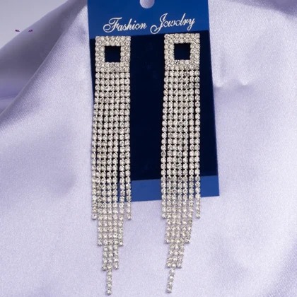 گوشواره جواهری اسکوئر دایموند