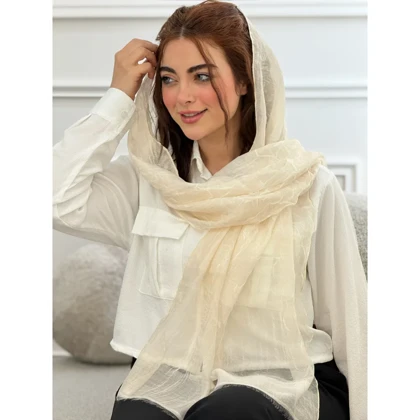 شال حریرنخ چروک مونو