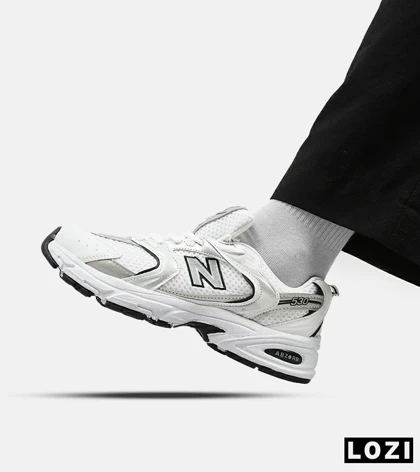 کفش کتانی بزرگپا سفید نقره ای NEW BALANCE 530