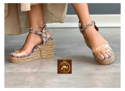 صندل لژدار کنفی طلقی زنانه