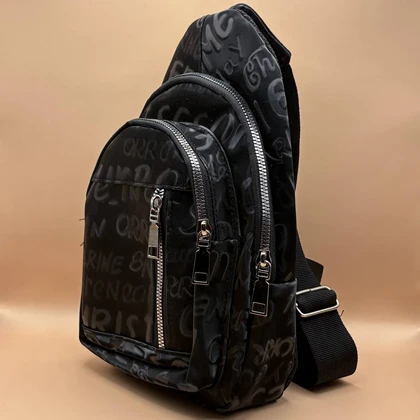 بادی بگ چرم مشکی مدل نوشته