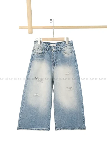 شلوارک جین واید قد 83کد1004210