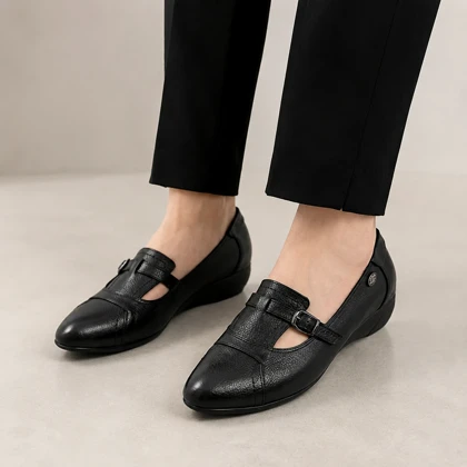 کفش چرم طبیعی زنانه کد 684