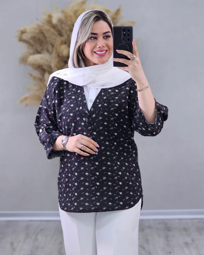 شومیز گل‌گلی