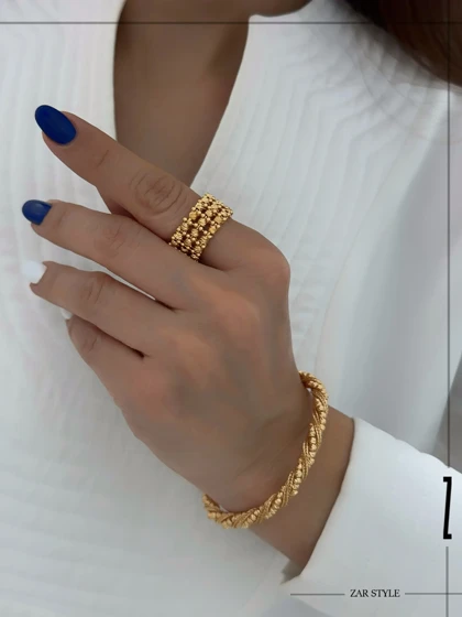 دستبند زنانه پیچ البرنادو و بافت