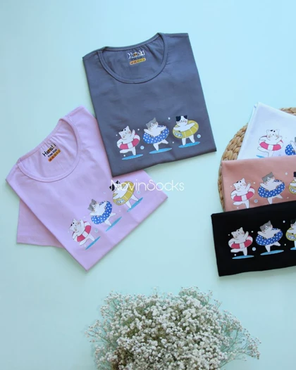 تیشرت طرح گربه