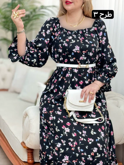 پیراهن کرپ حریر آرزو کد 1641