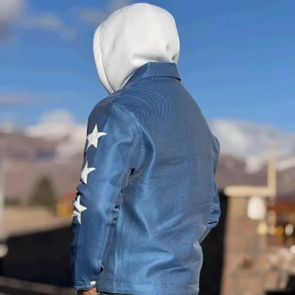 جکت طرح star برند تومارو رنگ آبی 143