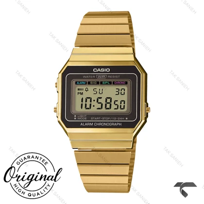 ساعت کاسیو A700WG-9A اصل طلایی صفحه مشکی Casio-11933-G