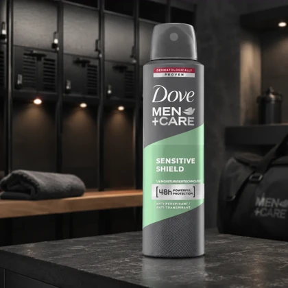 اسپری دئودورانت ضد تعریق مردانه داو Sensitive Shield حجم 250ml