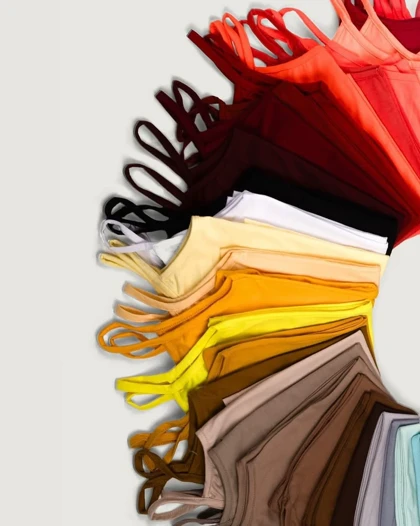 تاپ بندی نخ پنبه کشی قد 55 رنگبندی