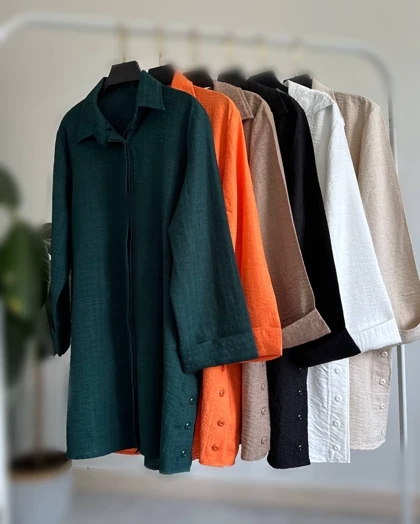 مانتو بغل دگمه طناز