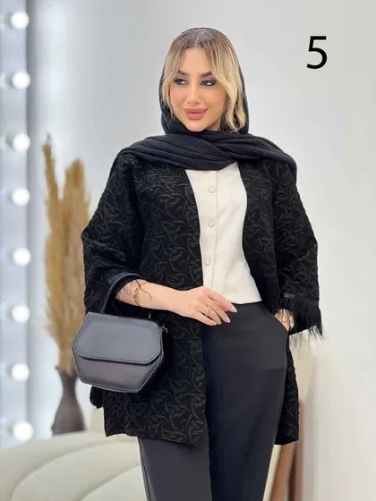 مانتو فکورا آستین پر
