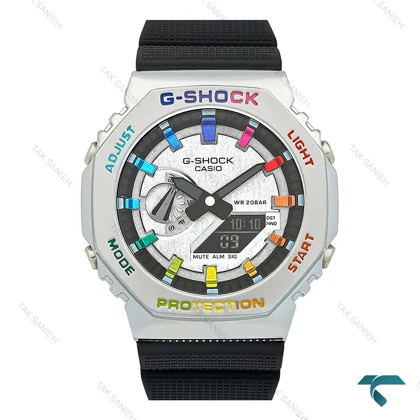 ساعت کاسیو جی شاک GM2100 مردانه سیلور مشکی GShock-7775-G