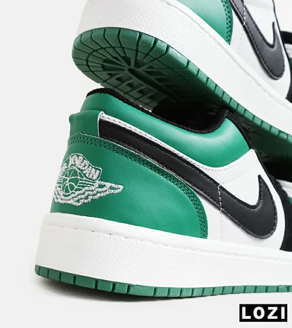 کفش کتانی مردانه سفید مشکی سبز نایک NIKE jordan 1