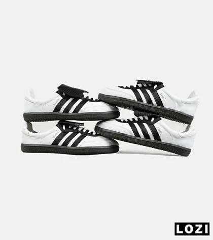 کفش کتانی مردانه و زنانه سفید مشکی ADIDAS Samba LT