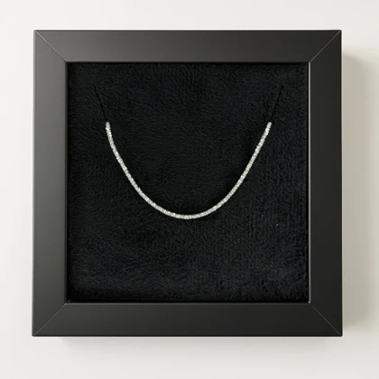 گردنبند نقره زنانه مدل خاویاری